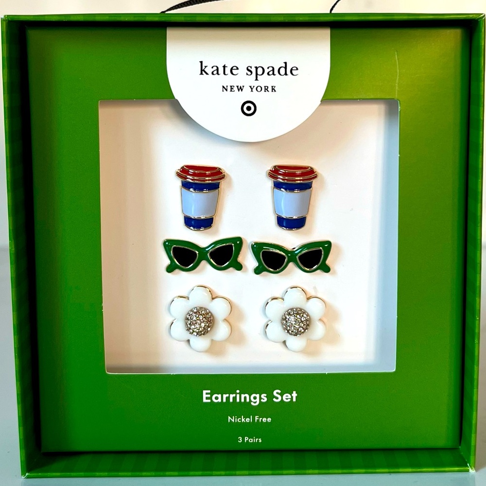 Kate Spade Earrings 3 set NWT